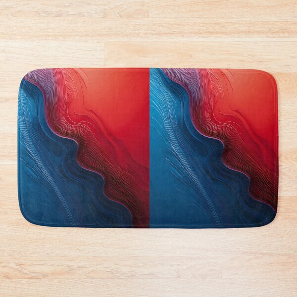 Item preview, Wall Red Blue Abstract Fluid Art Colors Lines designed and sold by ART ATTACK ZONE.