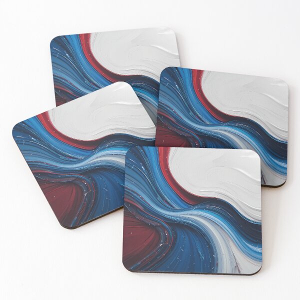 Item preview, White Red Blue Abstract Dynamic Colors Lines designed and sold by ART ATTACK ZONE.