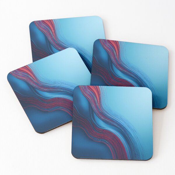 Item preview, Modern Red Blue Abstract Fluid Art Dynamic Colors  designed and sold by ART ATTACK ZONE.