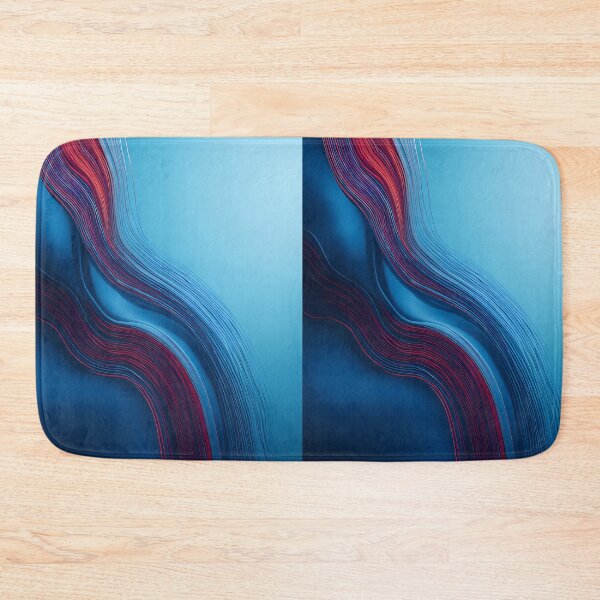 Item preview, Modern Red Blue Abstract Fluid Art Dynamic Colors  designed and sold by ART ATTACK ZONE.