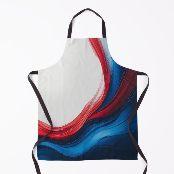 Item preview, Classic Red Blue Abstract Fluid Art Lines designed and sold by ART ATTACK ZONE.