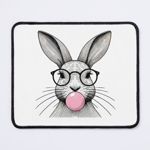 Item preview, Easter Bunny With Glasses Chewing Gum Bubble Retro designed and sold by LuminOrb.
