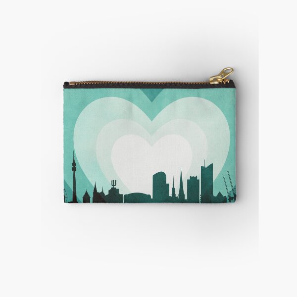 Item preview, Dortmund Germany Skyline Hearts Teal designed and sold by ArtPrints.