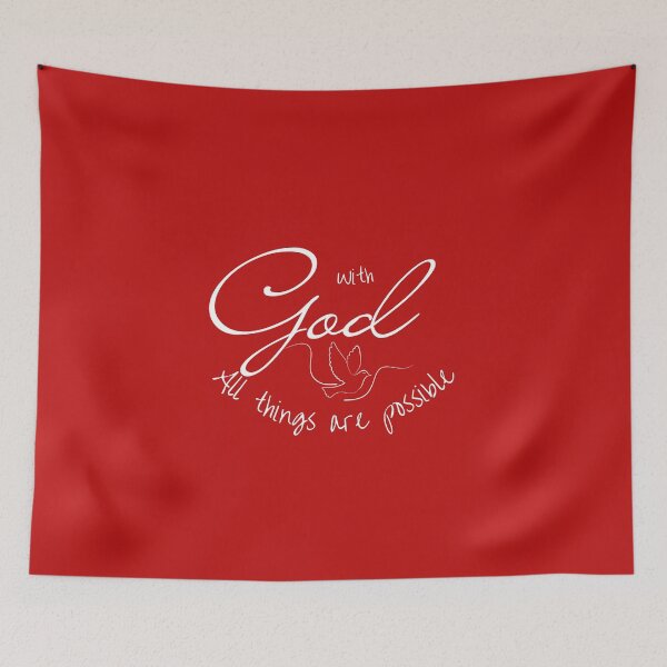 Item preview, Christian Bible Art Gifts - With God All Things are Possible designed and sold by Our Bible Journey.