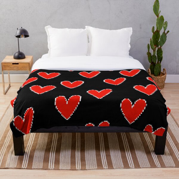 Item preview, Pixel Red Hearts – Retro Gamer Love Pattern designed and sold by MuseAI.