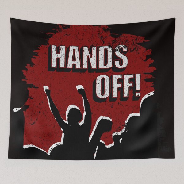 Item preview, Hands off! – Protest silhouette design designed and sold by Dunkelflaute.