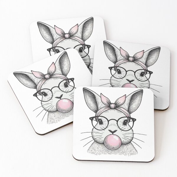 Item preview, Easter Retro Bunny With Gum Bubble designed and sold by LuminOrb.