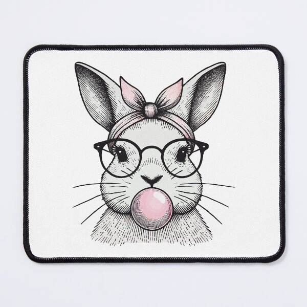 Item preview, Easter Retro Bunny With Gum Bubble designed and sold by LuminOrb.