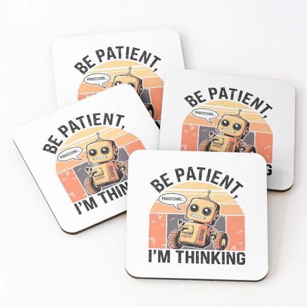 Item preview, Retro Robot Thinking – Funny Nerd Geek designed and sold by Taans-Creation.
