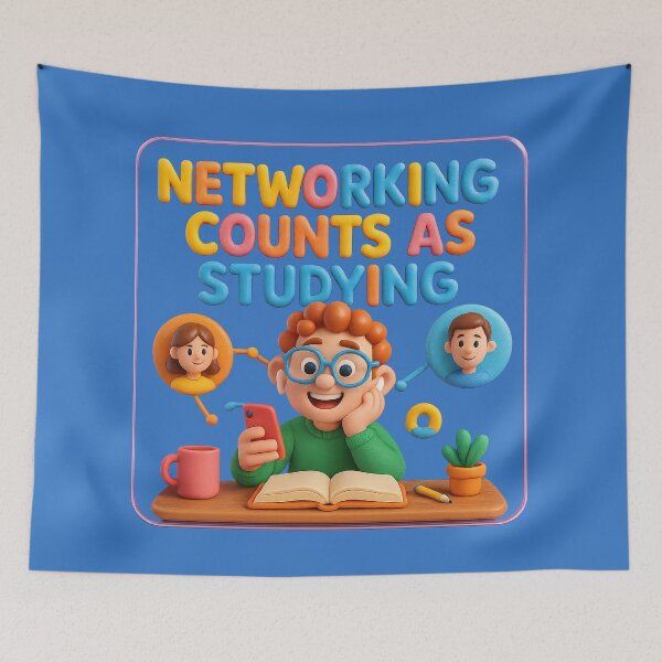 Item preview, Networking counts as learning – Humorous design designed and sold by Girih.