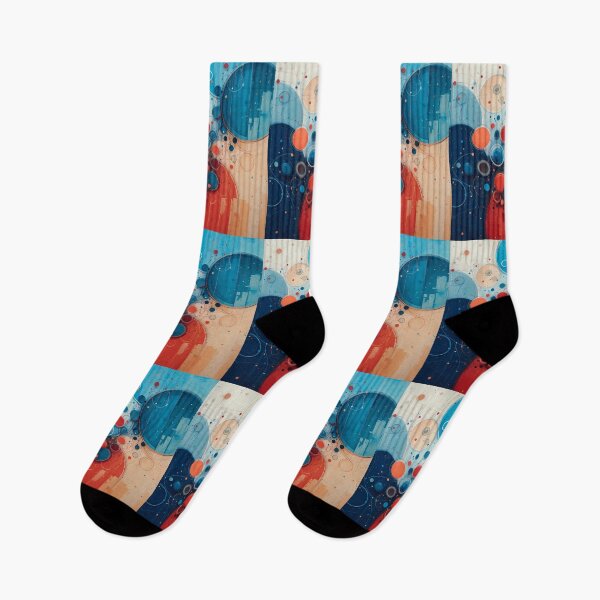 Item preview, Orange Red Blue Abstract Fluid Colors Lines designed and sold by ART ATTACK ZONE.