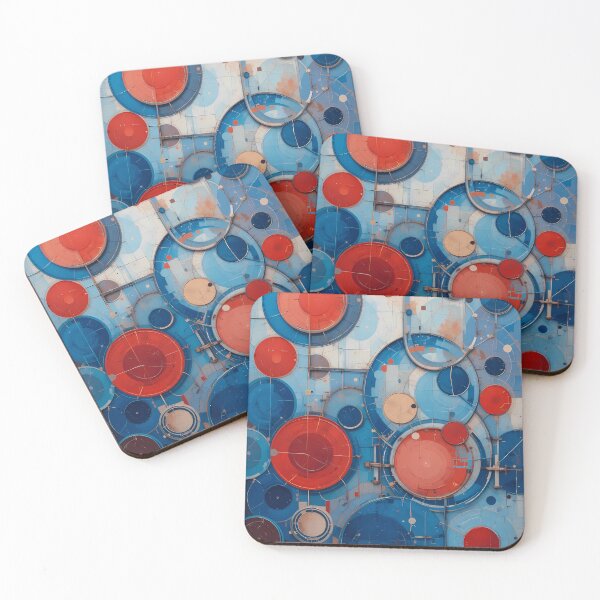 Item preview, One Red Blue Abstract Fluid Art Dynamic Colors Lines designed and sold by ART ATTACK ZONE.