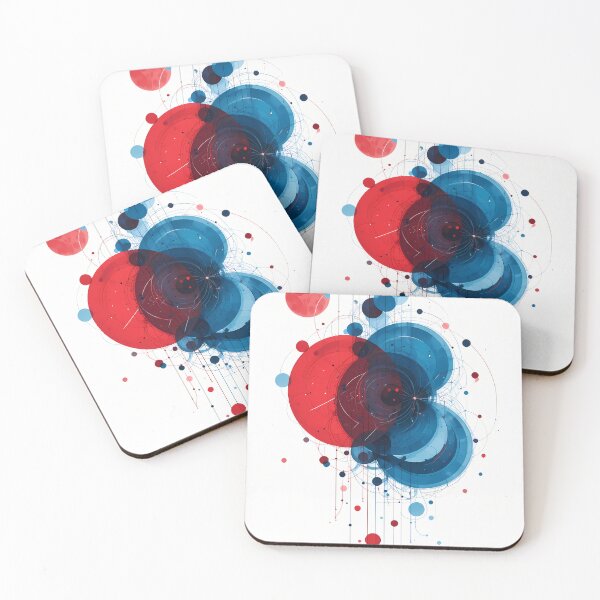 Item preview, Three Red Blue Abstract Dynamic Colors Lines designed and sold by ART ATTACK ZONE.