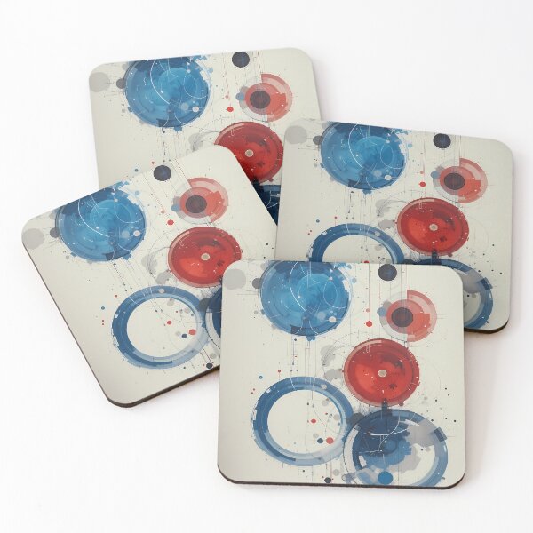 Item preview, Watercolors Red Blue Abstract Dynamic Colors Lines designed and sold by ART ATTACK ZONE.