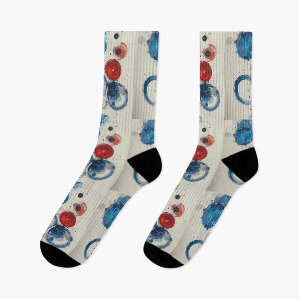Item preview, Watercolors Red Blue Abstract Dynamic Colors Lines designed and sold by ART ATTACK ZONE.