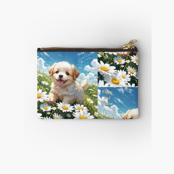 Item preview, Puppy and flowers in spring designed and sold by caperaerik.