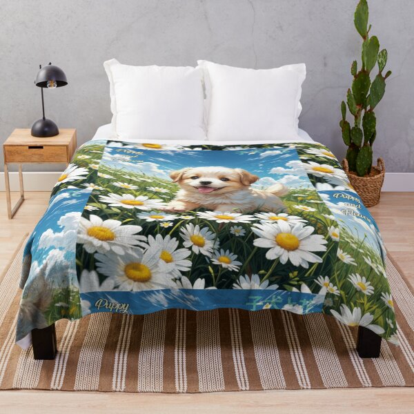 Item preview, Puppy and flowers in spring designed and sold by caperaerik.