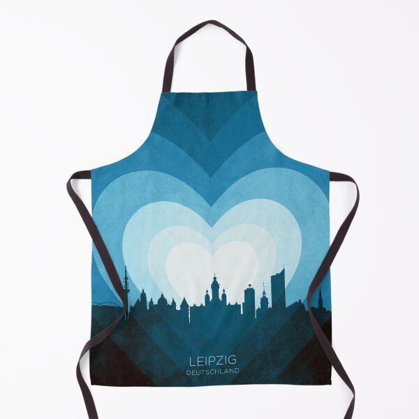 Item preview, Leipzig Germany Skyline Hearts Blue designed and sold by ArtPrints.