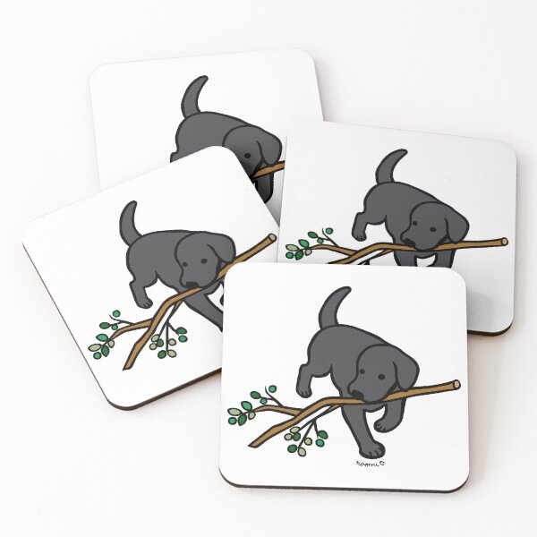 Item preview, Black Lab Carrying a Branch designed and sold by HappyLabradors.
