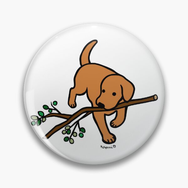 Artikelvorschau, Fuchsrotes Labor trägt einen Ast entworfen und verkauft von HappyLabradors.