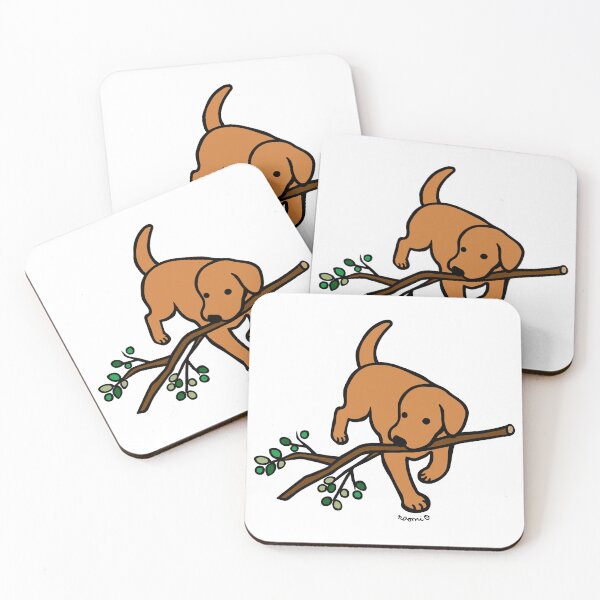 Item preview, Fox Red Lab Carrying a Branch designed and sold by HappyLabradors.