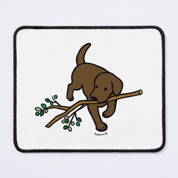 Item preview, Chocolate Lab Carrying a Branch designed and sold by HappyLabradors.