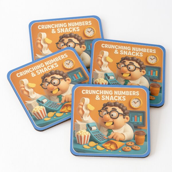 Item preview, Number crunching and snacks – humorous design designed and sold by Girih.