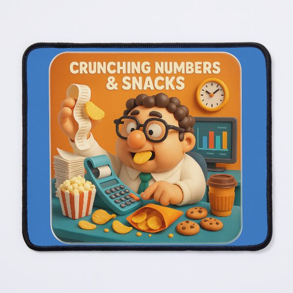 Item preview, Number crunching and snacks – humorous design designed and sold by Girih.
