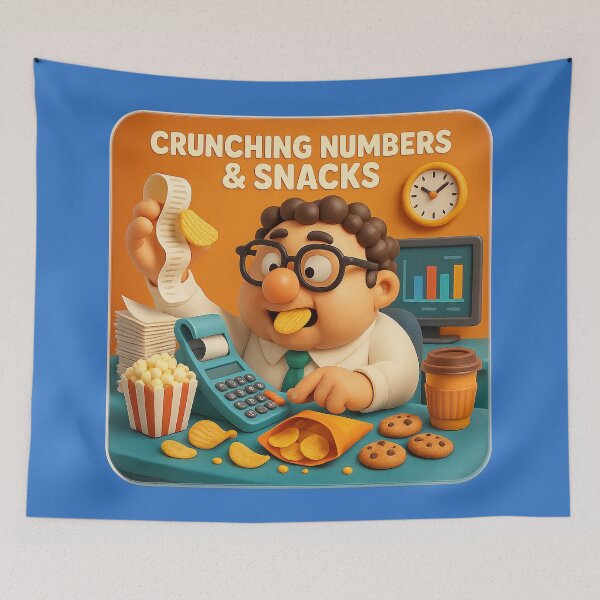 Item preview, Number crunching and snacks – humorous design designed and sold by Girih.