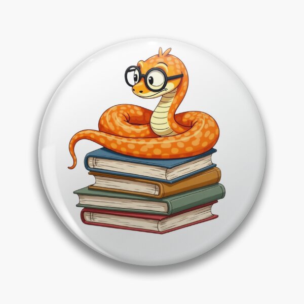 Item preview, Bookworm Snake – Funny Nerdy Python with Glasses designed and sold by alesamoon.