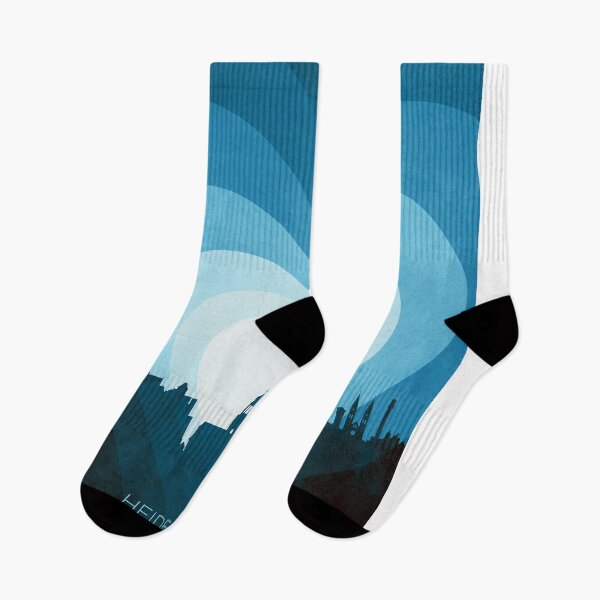 Item preview, Heidelberg Germany Skyline Hearts Blue designed and sold by ArtPrints.