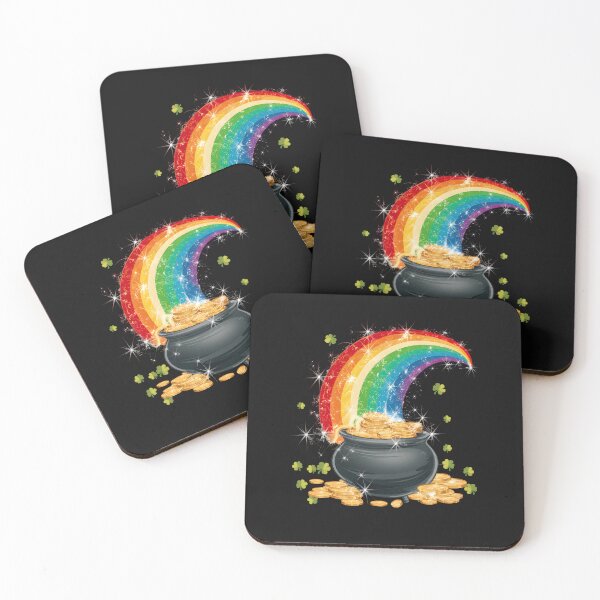 Item preview, Rainbow Gold Coins Lucky Shamrock Clover Women Kids Men's designed and sold by clothesy7.