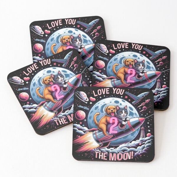 Item preview, Love You 2 The Moon Happy Pets designed and sold by Kantacafe.