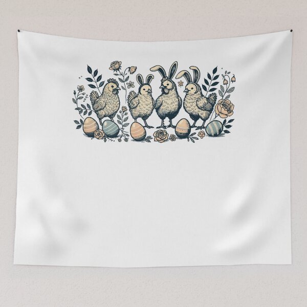 Item preview, Easter Hens Chicks Retro Vintage Aesthetics designed and sold by LuminOrb.