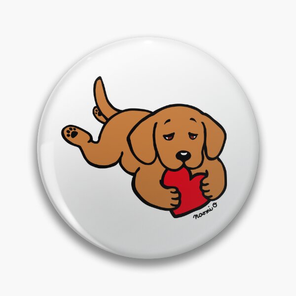 Artikelvorschau, Fuchs-roter Labrador-Kauherz-Valentinsgruß entworfen und verkauft von HappyLabradors.