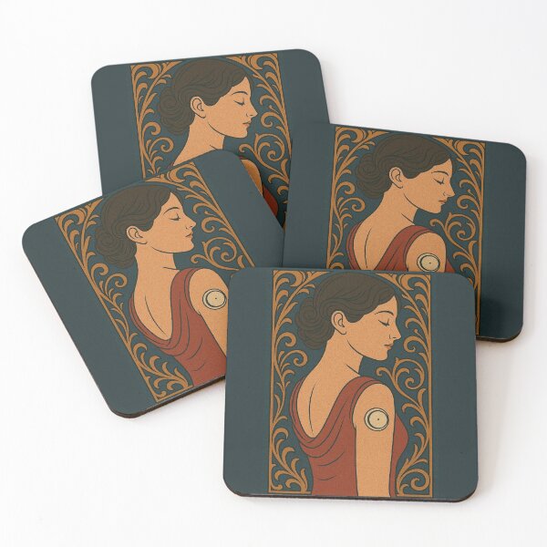 Item preview, Art Nouveau Woman with Glucose Monitor designed and sold by Lacritsa .