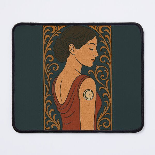 Item preview, Art Nouveau Woman with Glucose Monitor designed and sold by Lacritsa .