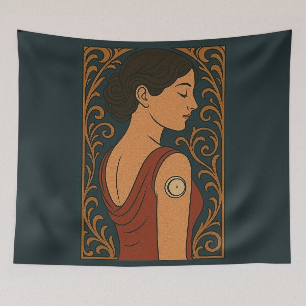 Item preview, Art Nouveau Woman with Glucose Monitor designed and sold by Lacritsa .