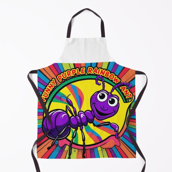 Item preview, Funny Purple Rainbow Ant | Pouf Store designed and sold by Natho Templates.