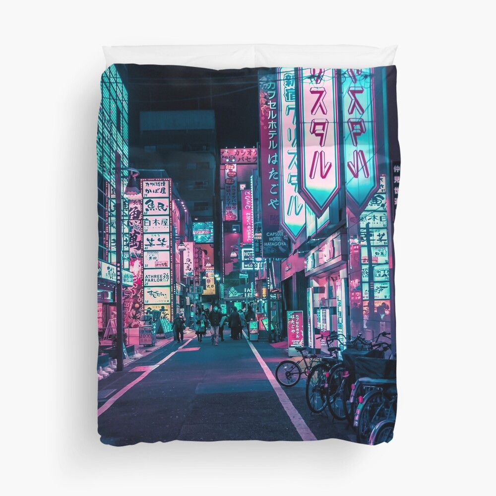 Tokyo - A Neon Wonderland  Duvet Cover