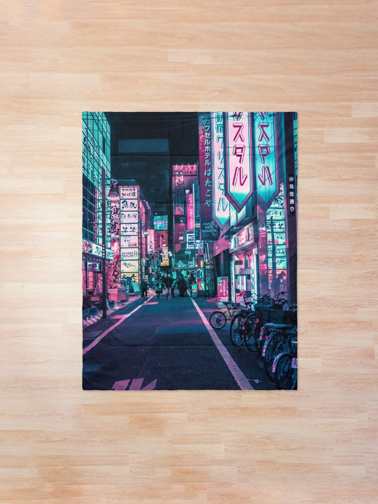 Alternate view of Tokyo - A Neon Wonderland Comforter