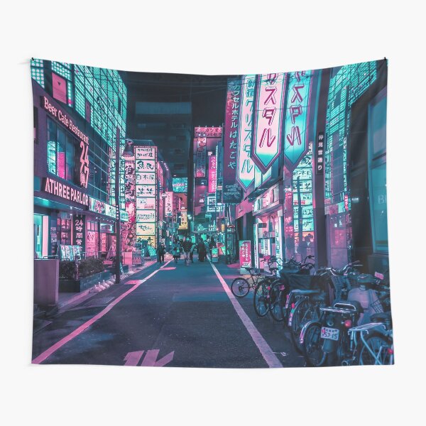 Tokyo - A Neon Wonderland Tapestry