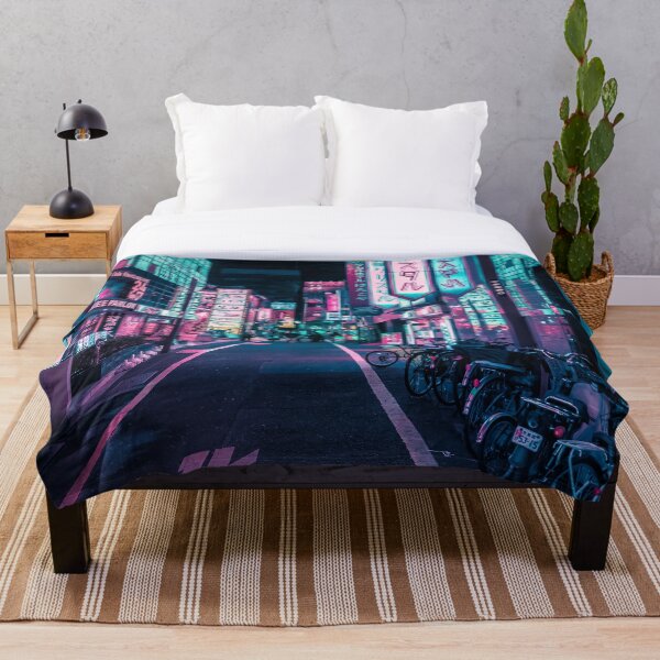 Tokyo - A Neon Wonderland Throw Blanket