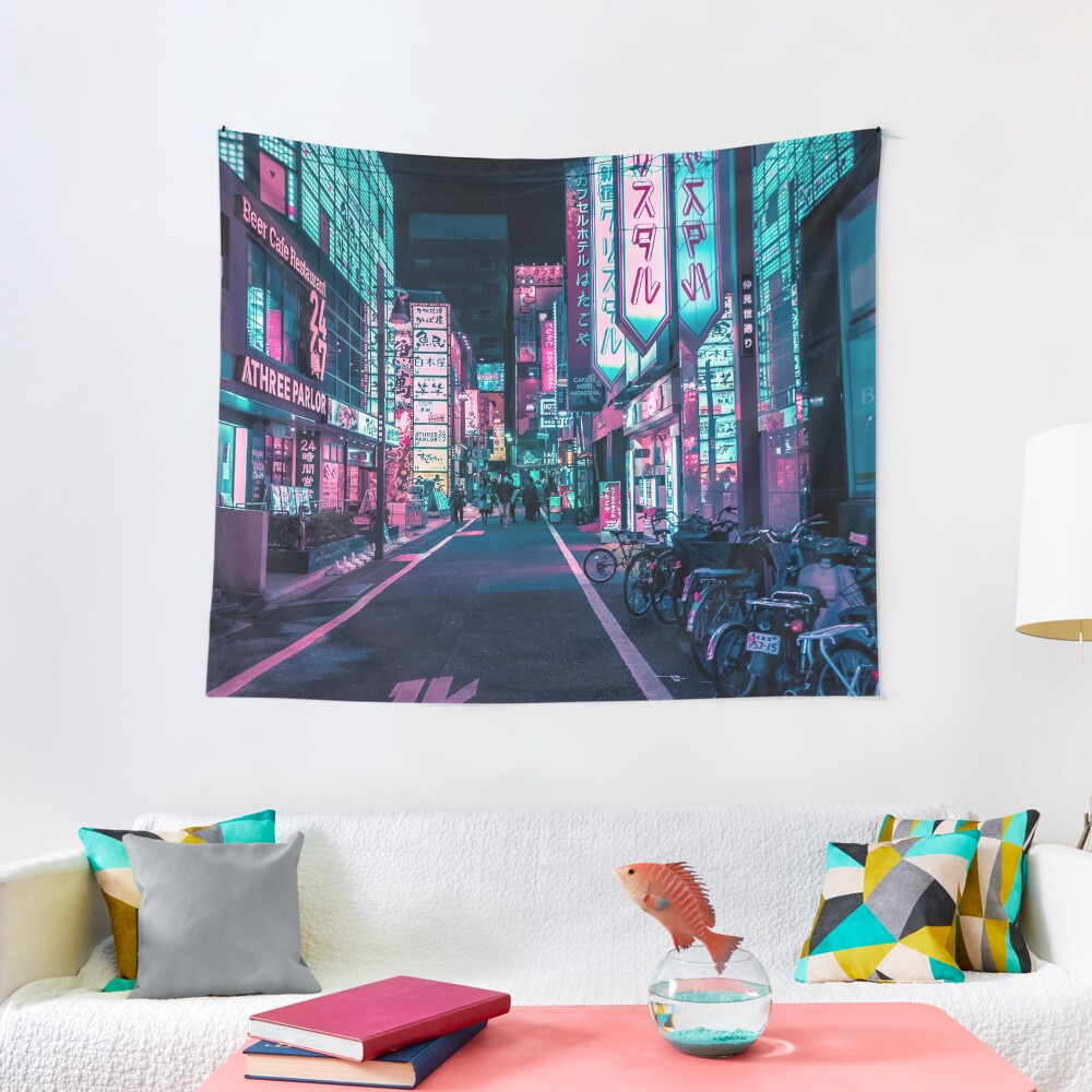 Tokyo - A Neon Wonderland Tapestry