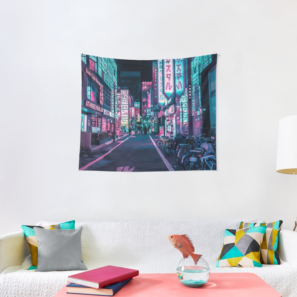 Tokyo - A Neon Wonderland Tapestry