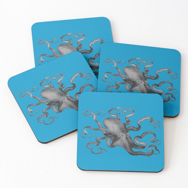 Item preview, Art by Mike Acrylic Linocut and digital, Octopus Pulpo Kraken Monster from the Deep designed and sold by allartbymike.