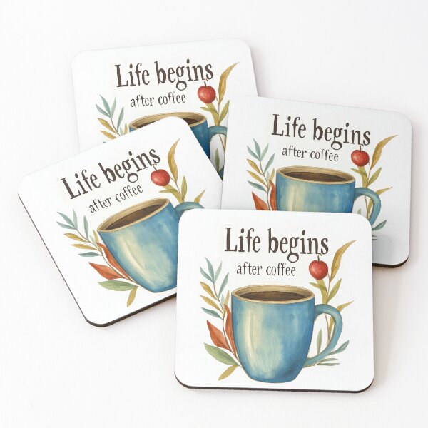 Item preview, Life Begins After Coffee and Mug designed and sold by Blue Horse Photo Magic.