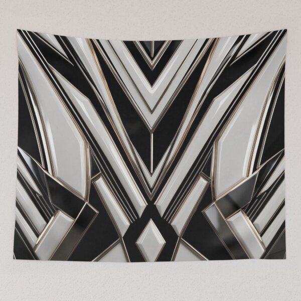 Item preview, Gleaming Vortex in Black and Ivory designed and sold by Harmonic_Layers.