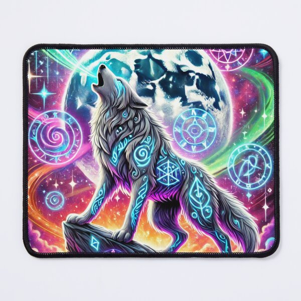 Item preview, A Vibrant & Magical Wolf designed and sold by Dream Bloom Gallery.