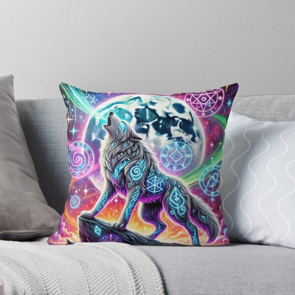 Item preview, A Vibrant & Magical Wolf designed and sold by Dream Bloom Gallery.